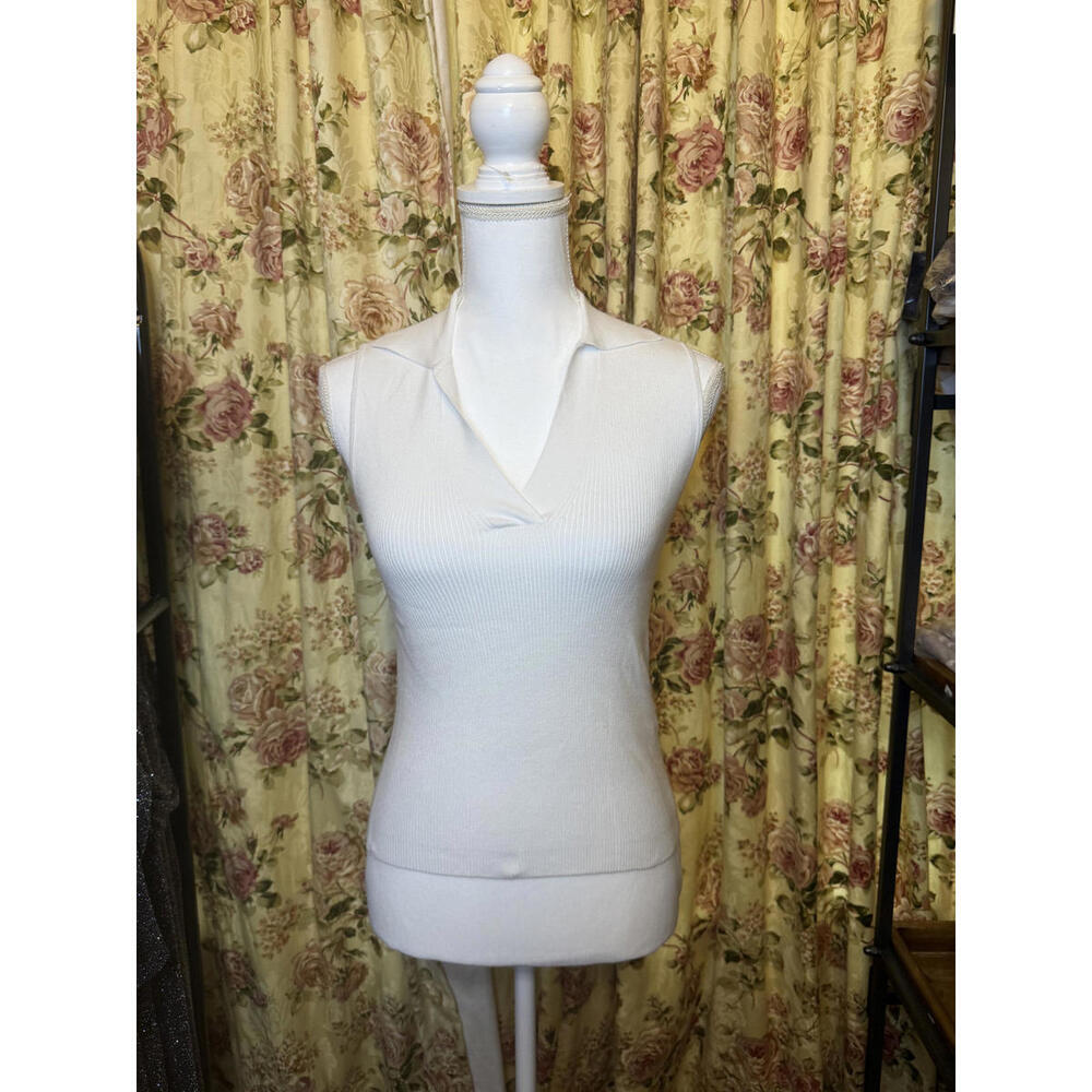 NWT! Madewell Women's Cotton Johnny-Collar Sweater Tank Size XXS